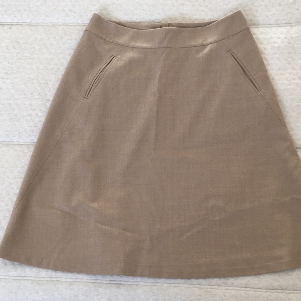 Banana Republic Camel Wool A-Line Skirt Lined | Color: Tan/camel | Size: 8